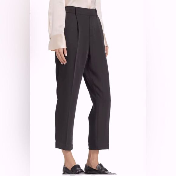 Vince Black Pull-On Trousers Pants Elastic Waist S - Picture 1 of 8